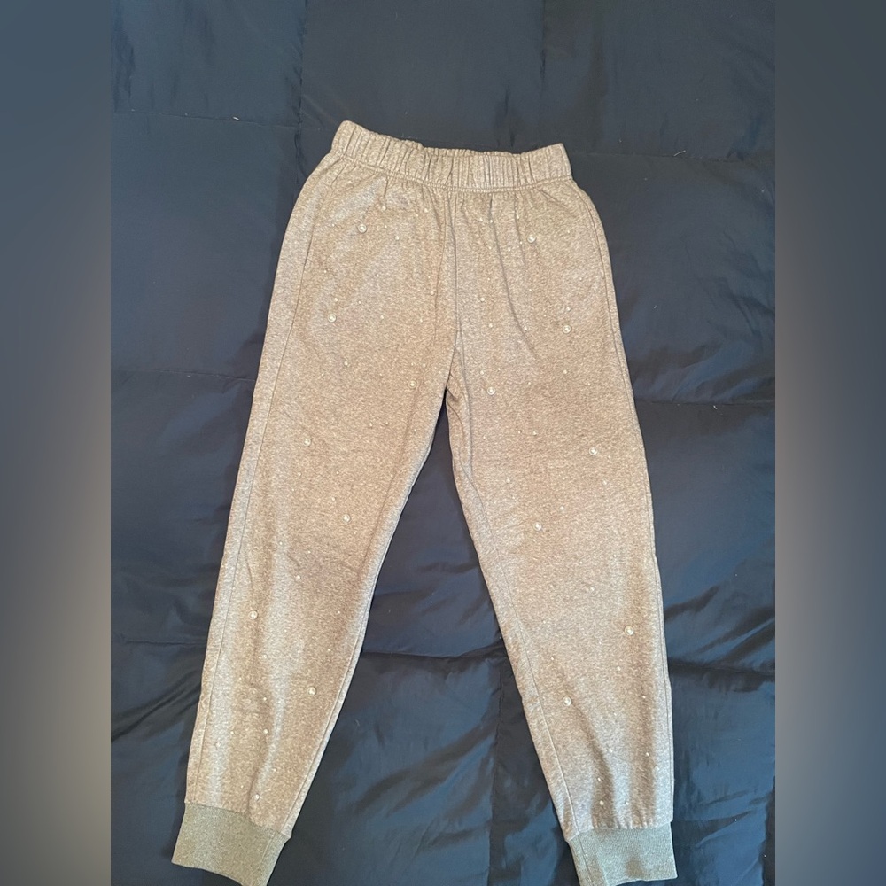 🆕Boston Proper Gray Pearl Embellished Jogger Set🩶 - Picture 6 of 13